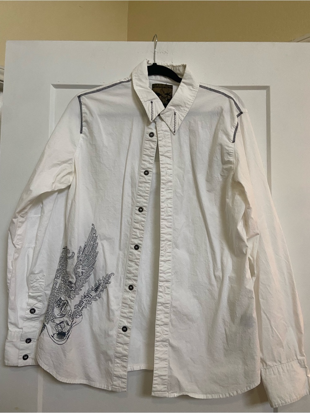 Blackheart Brigade vintage  Button-Down Shirt with wing detail